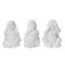 Kingston Living No Evil Ceramic Buddha's Tabletop Figurines - 8" - White - Set of 3